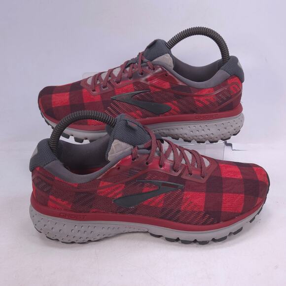 Brooks Ghost 12 Athletic Lace Up Running Shoe Womens Size 7.5 1203051B686 Red - Picture 6 of 10